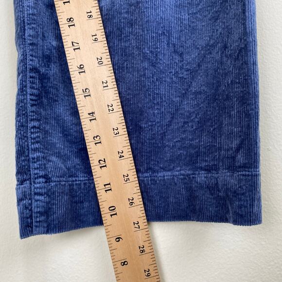 Maeve The Colette Cropped Wide Leg Corduroy Pants Size 28 Blue - Picture 13 of 13